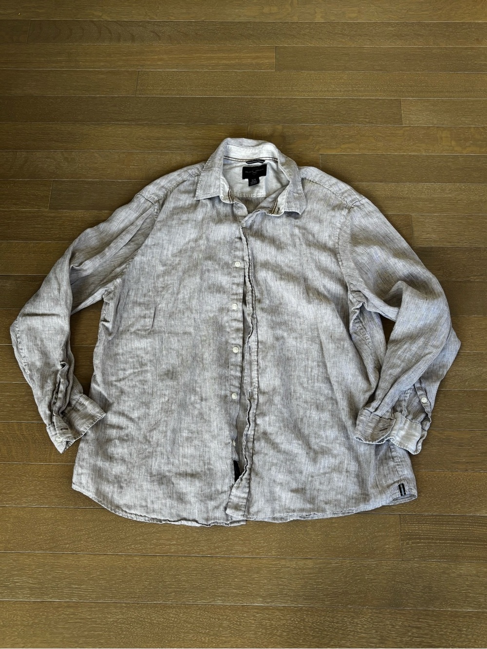 Black & Brown Beige Button-Down Men’s Shirt
